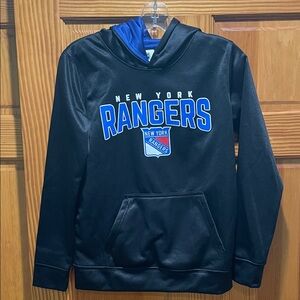 NHL New York Rangers Youth Size Medium Black Hoodie